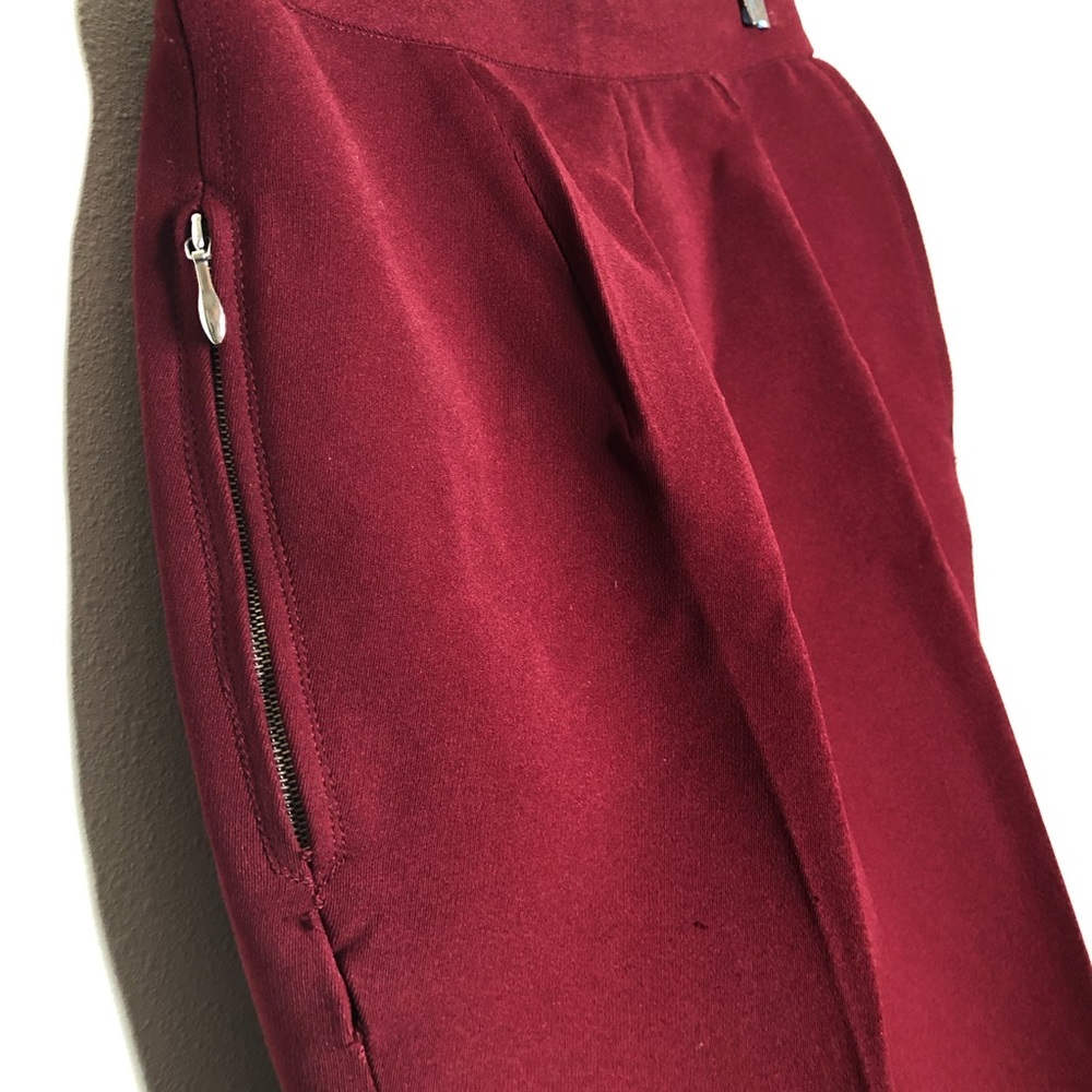 🕶️1960s⚡️VINTAGE wool Bogner red merlot stirrup ski pants 28 - Picture 6 of 8